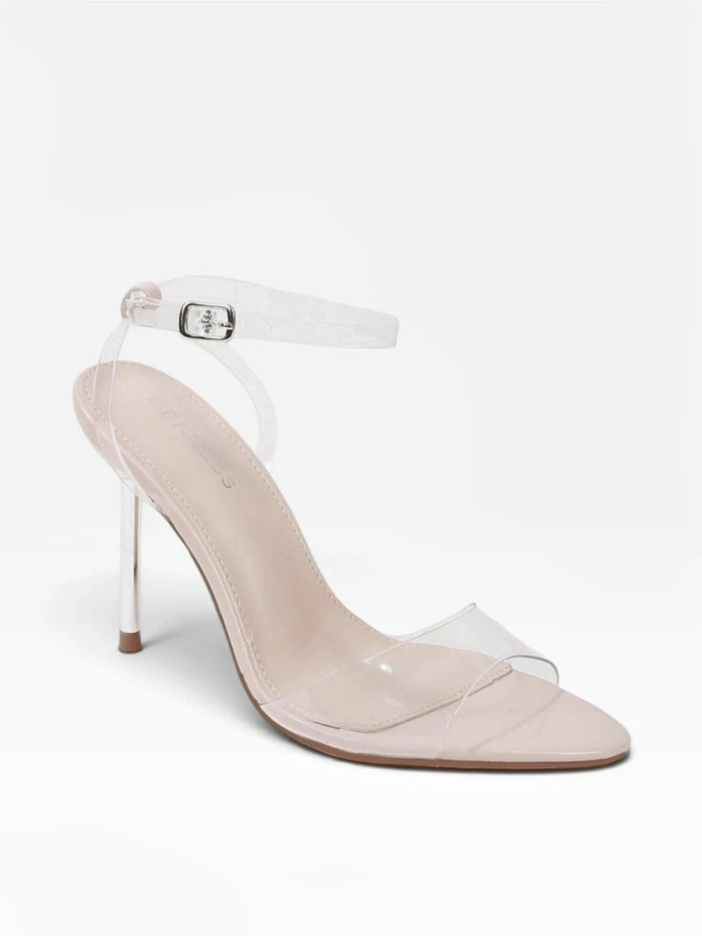 Berrnes Clear Ankle-Strap Stiletto Heels NWT Women’s Size 6